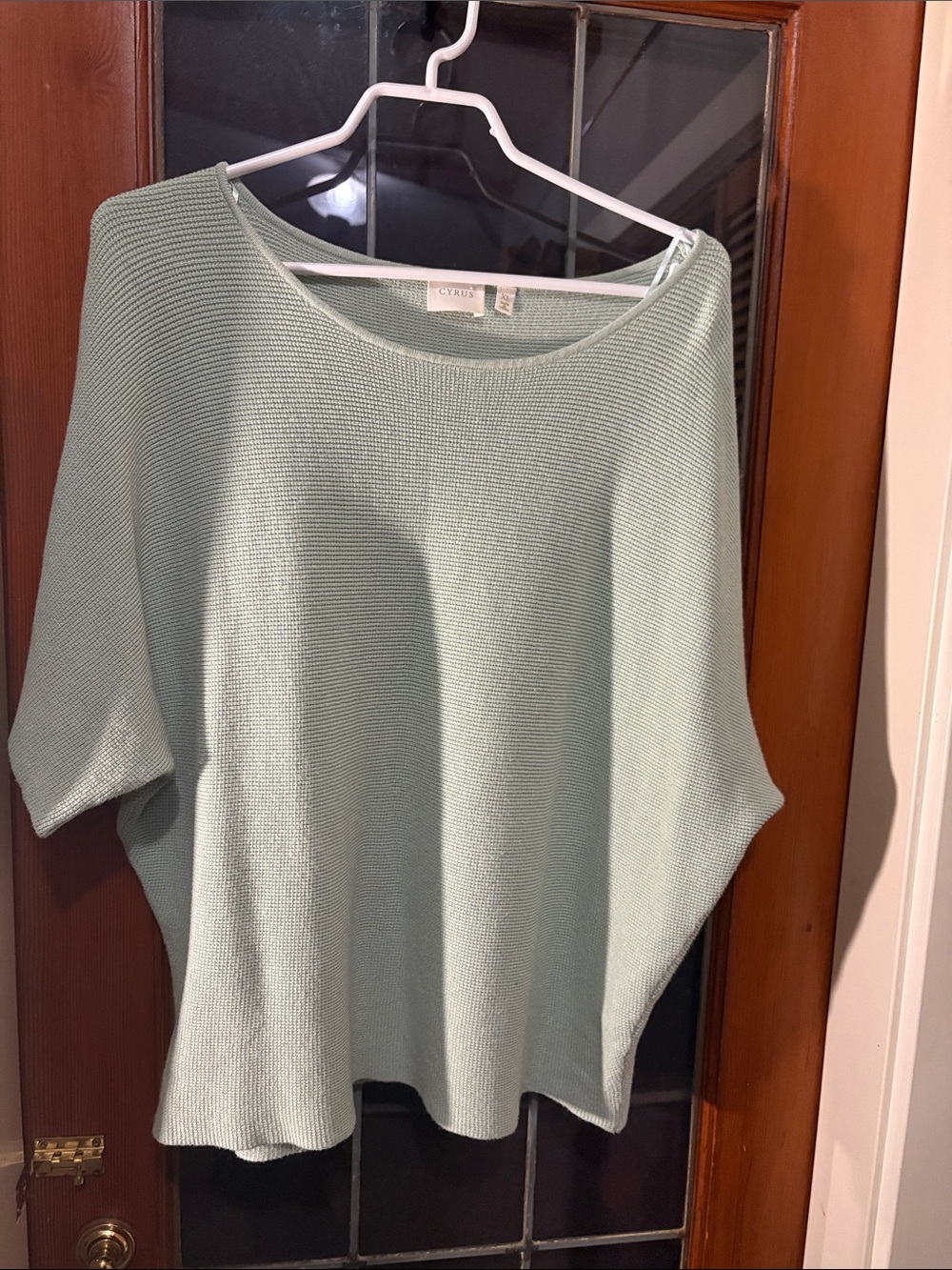 Cyrus Soft Mint Scoop Neck Knit Sweater